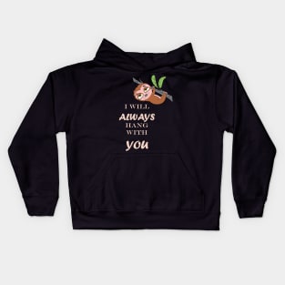 Funny Cute Hanging Sloth Kids Hoodie